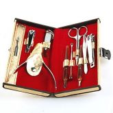 Aço inoxidável cortador de unhas manicure 8pcs kit de OURO